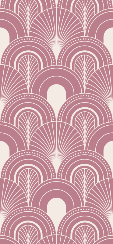 Vintage vinyl carpet in rose gold arc decor style - TenStickers