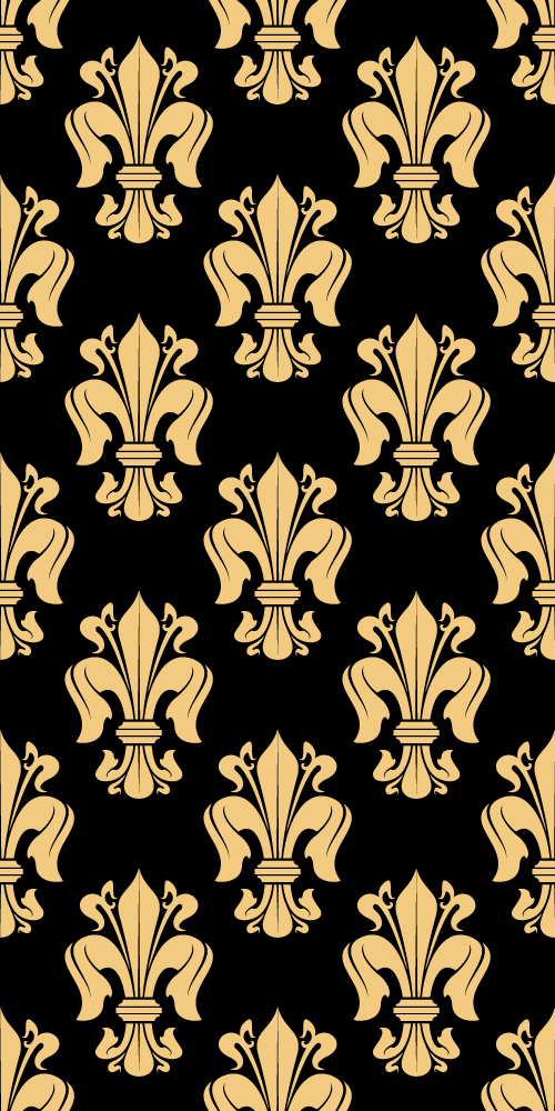 Vintage vinyl carpet with lily flower design - TenStickers