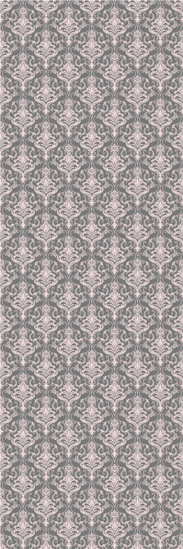 Vintage vinyl carpet with dark gray and pink stripes - TenStickers
