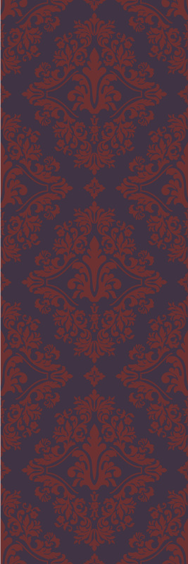 Vintage vinyl carpet in a retro red and purple design - TenStickers
