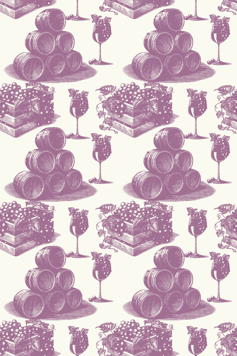 Vintage vinyl carpet french vintage pattern violet - TenStickers