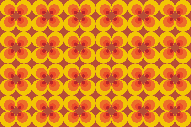 Vintage vinyl carpet 70s retro circles design - TenStickers