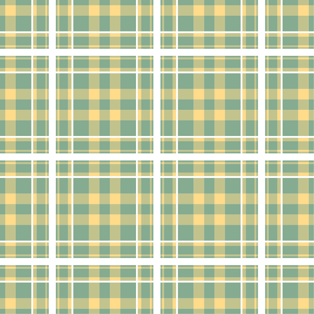 Vintage vinyl carpet in yellow green white gingham - TenStickers