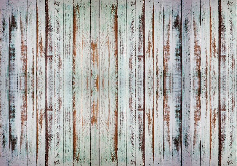 Vintage vinyl carpet with stripped wood design - TenStickers