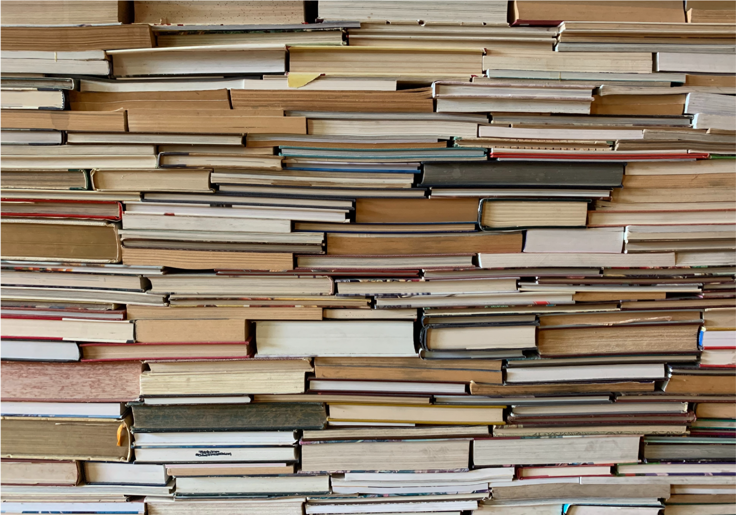 Vintage vinyl carpet stacked books design - TenStickers