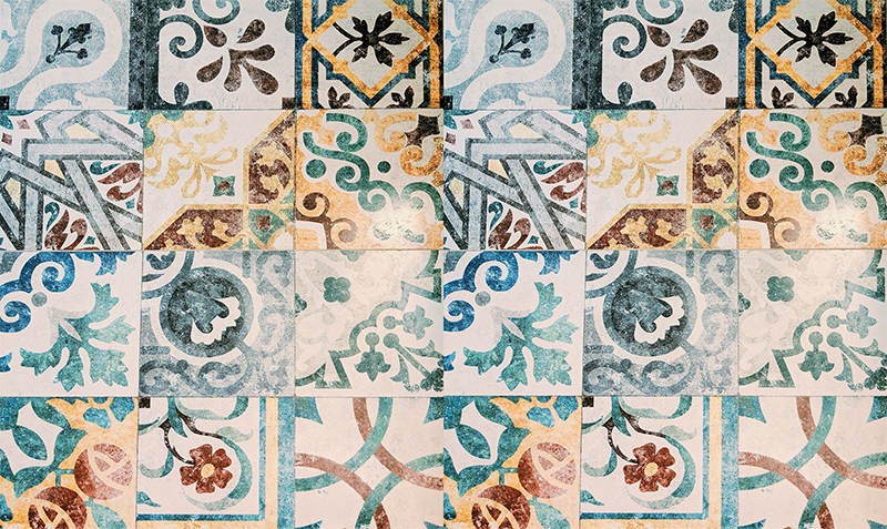 Vintage vinyl carpet retro mosaic design - TenStickers
