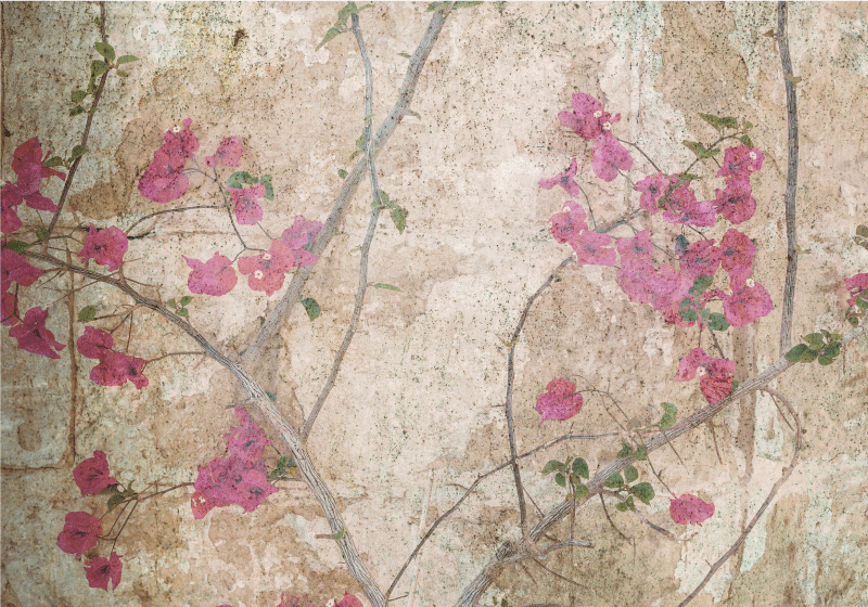 Vintage vinyl carpet in vintage style ivy - TenStickers