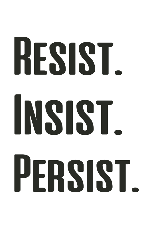 Custom vinyl carpet endure, insist, persist - TenStickers