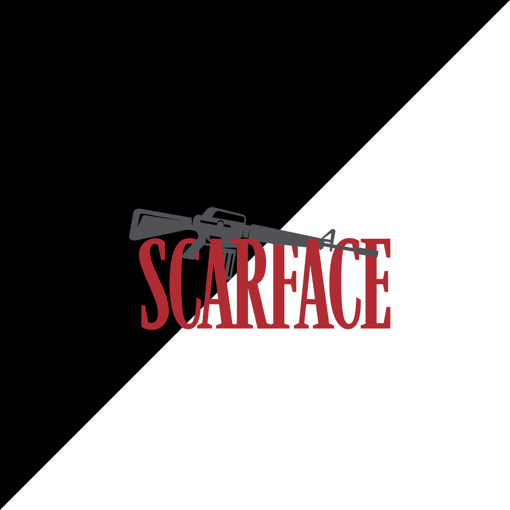 Custom vinyl carpet scarface movie image with text - TenStickers