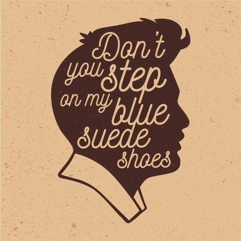 Custom vinyl carpet blue suede shoes - TenStickers