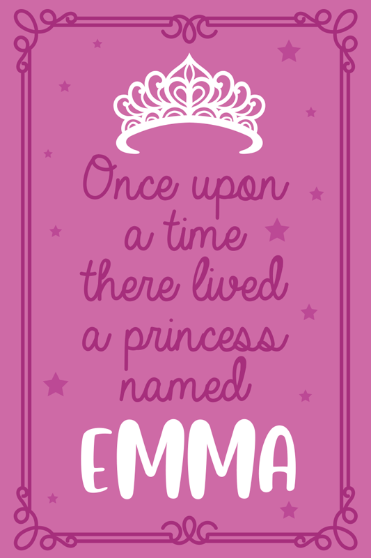 Custom vinyl carpet princess personalised - TenStickers