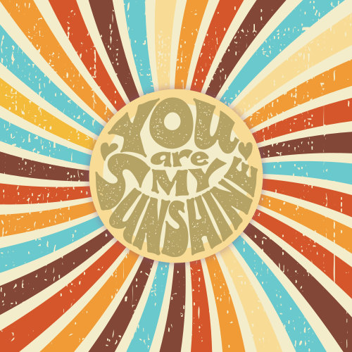 Custom vinyl carpet you are my sunshine - TenStickers