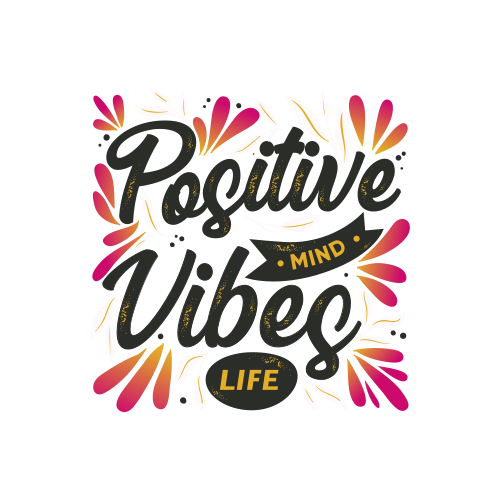 Custom vinyl carpet positive mind positive vibes - TenStickers
