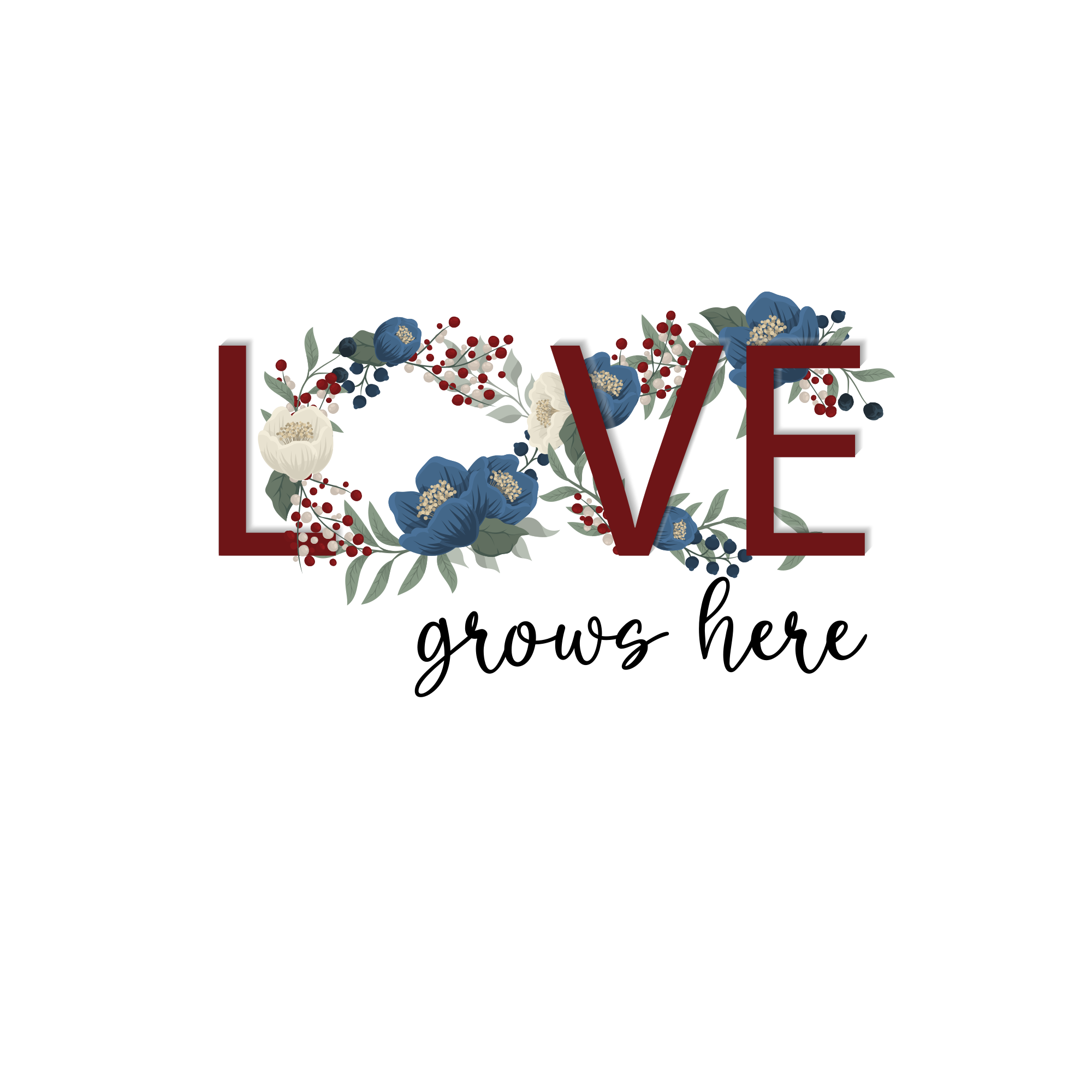 Custom vinyl carpet love flourishes here - TenStickers