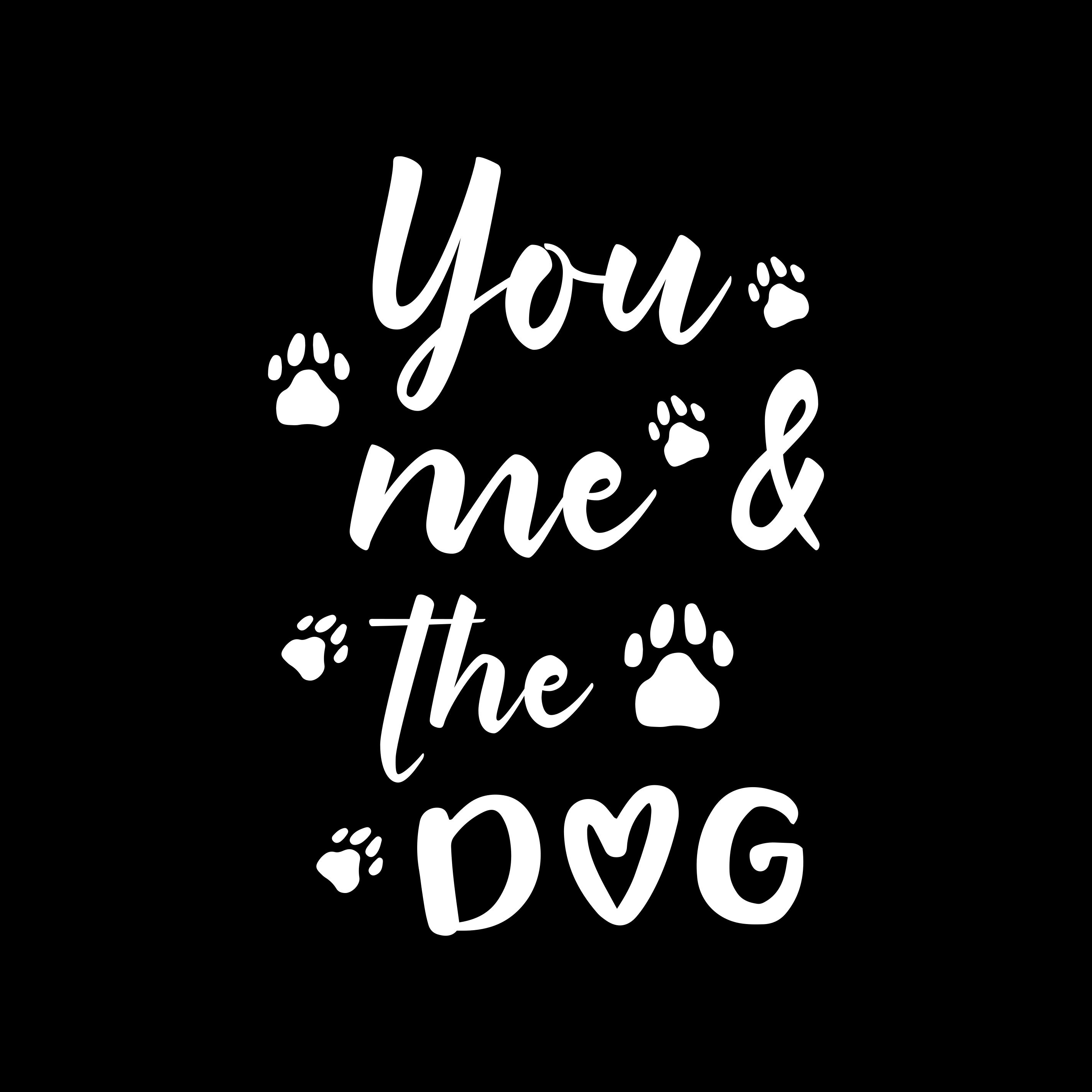 Custom vinyl carpet you me and the dog - TenStickers