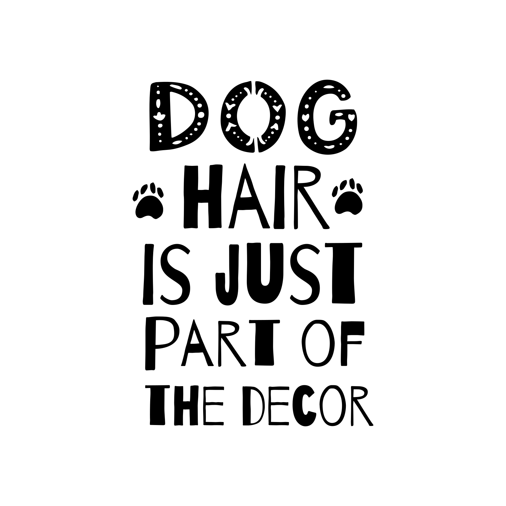 Custom vinyl carpet, dog hair adds to the charm - TenStickers