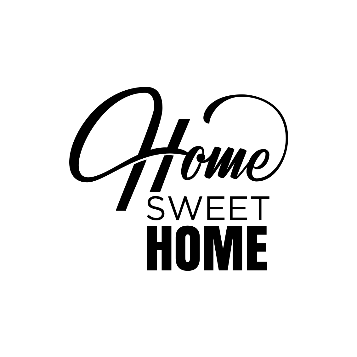 Custom vinyl carpet home sweet home minimalist quadres 3 - TenStickers