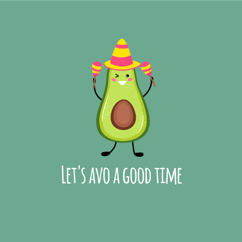Custom vinyl carpet with a humorous avocado quote - TenStickers