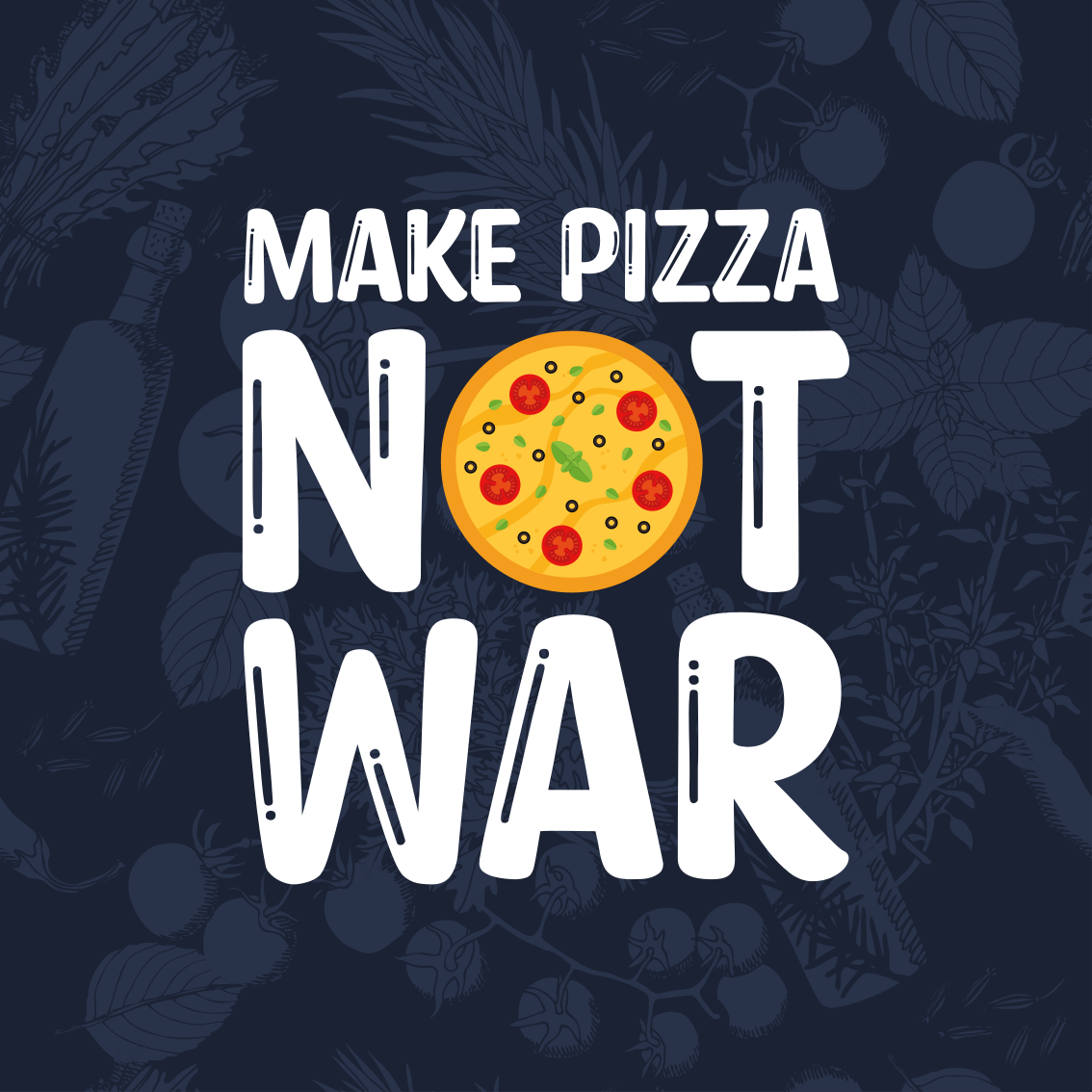 Custom vinyl carpet fun quotes make pizza - TenStickers
