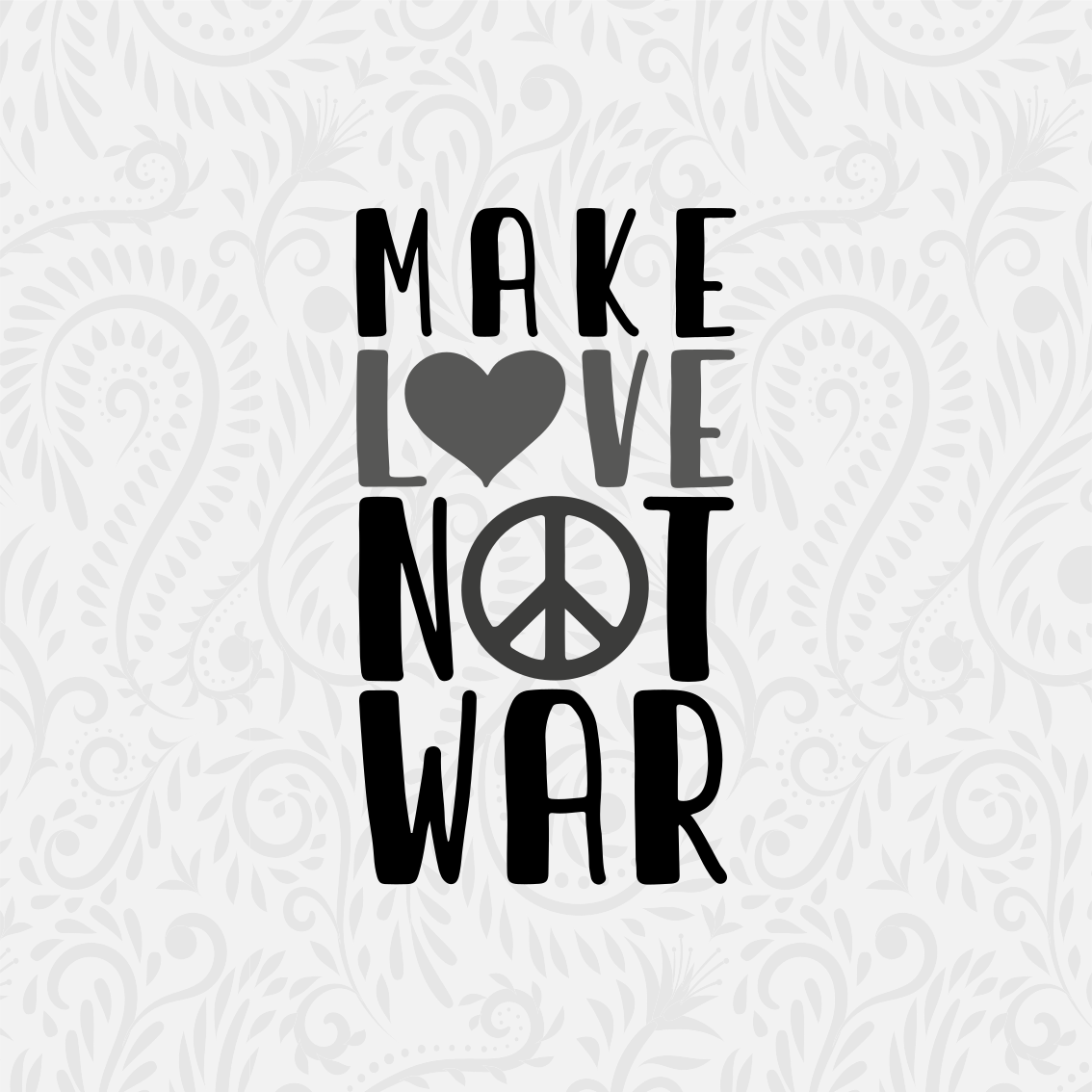 Custom vinyl carpet make love not war - TenStickers