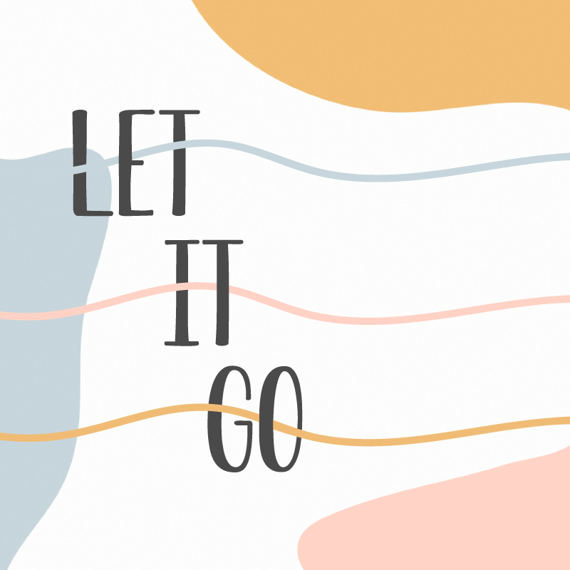 Custom vinyl carpet in pastel colors with "let it go" design - TenStickers