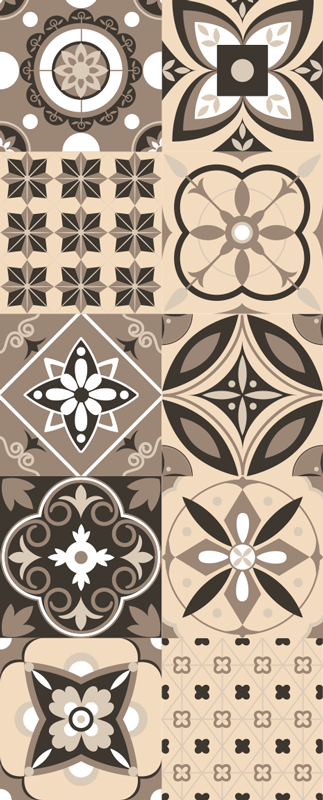 Texture vinyl carpet in brown classic tiles - TenStickers