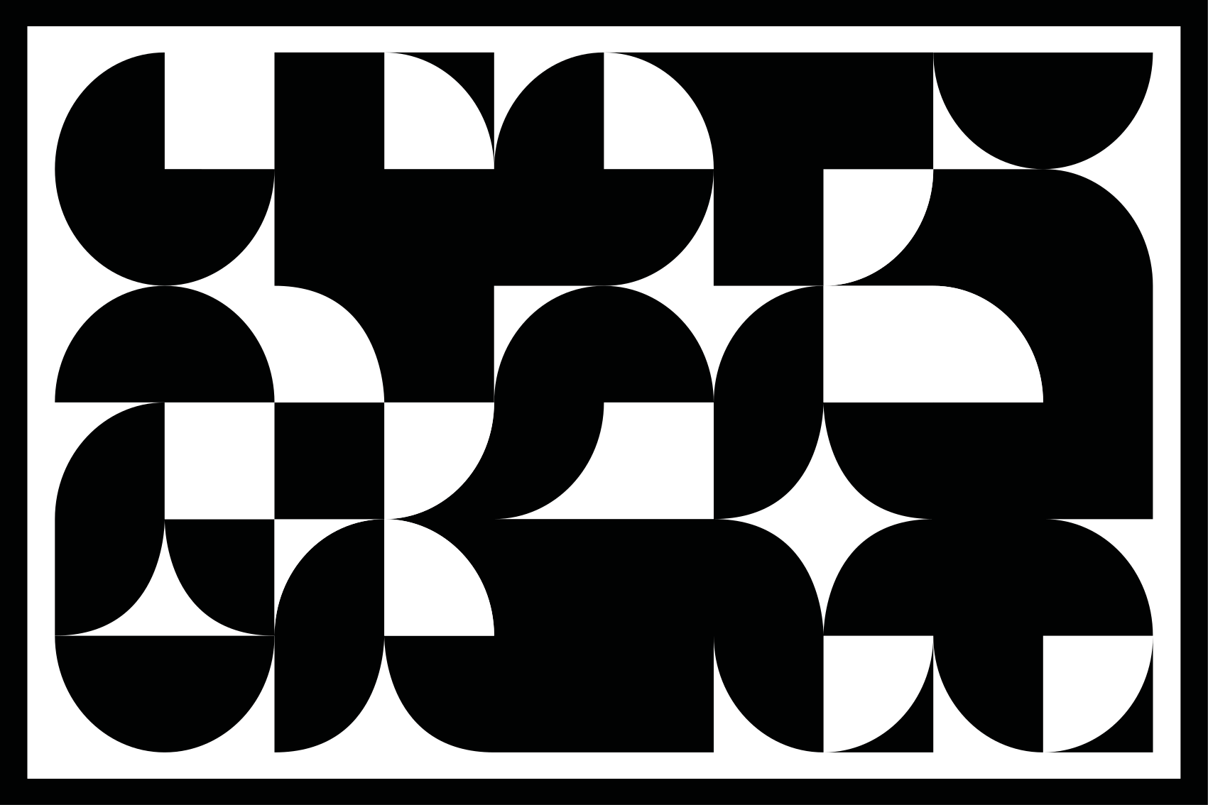 Geometric vinyl carpet black circle pattern - TenStickers