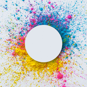 Geometric vinyl carpet circle splash - TenStickers