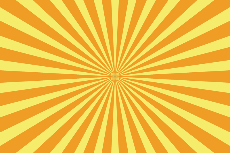 Geometric vinyl carpet abstract sunset in orange tones - TenStickers