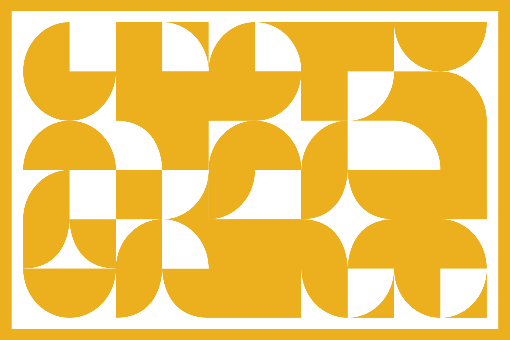 Geometric vinyl carpet in yellow circle pattern - TenStickers