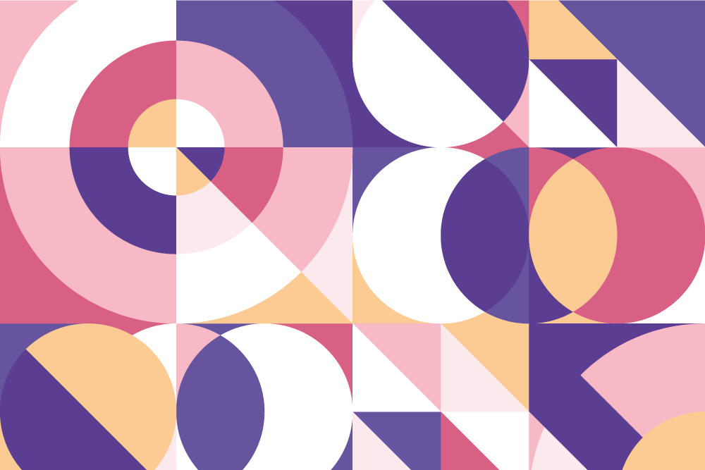 Geometric vinyl carpet with abstract geometric art - TenStickers