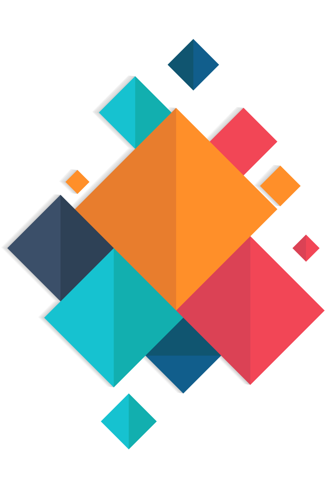 Colorful squares geometric vinyl carpet - TenStickers
