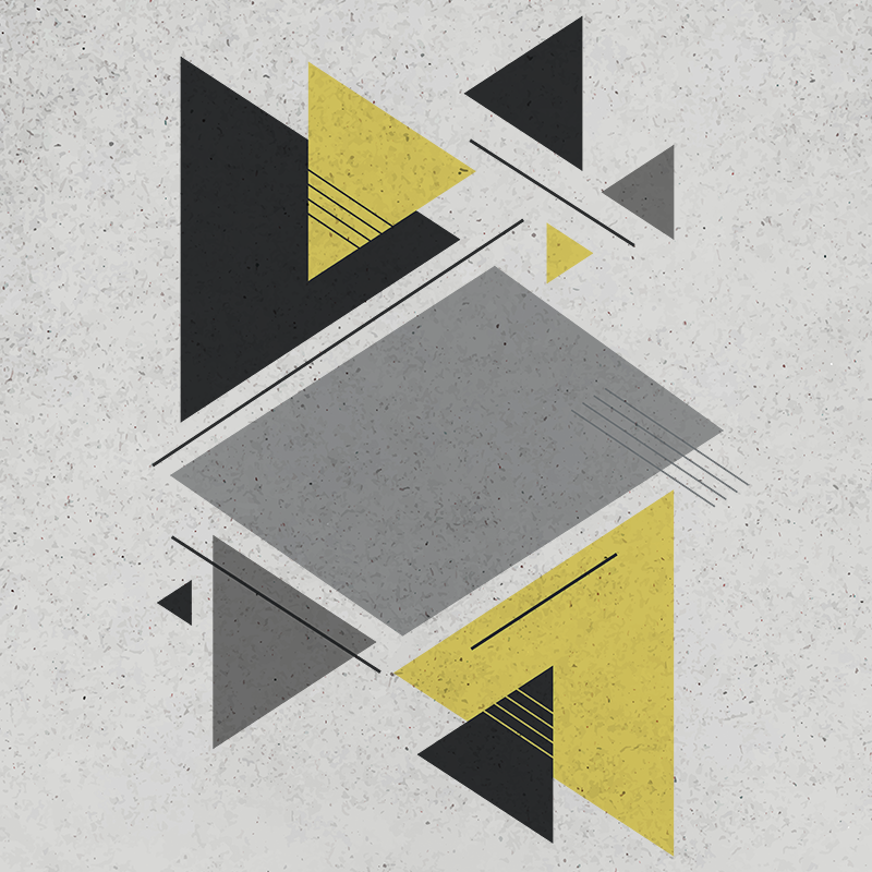 Geometric vinyl carpet nordic triangles design - TenStickers