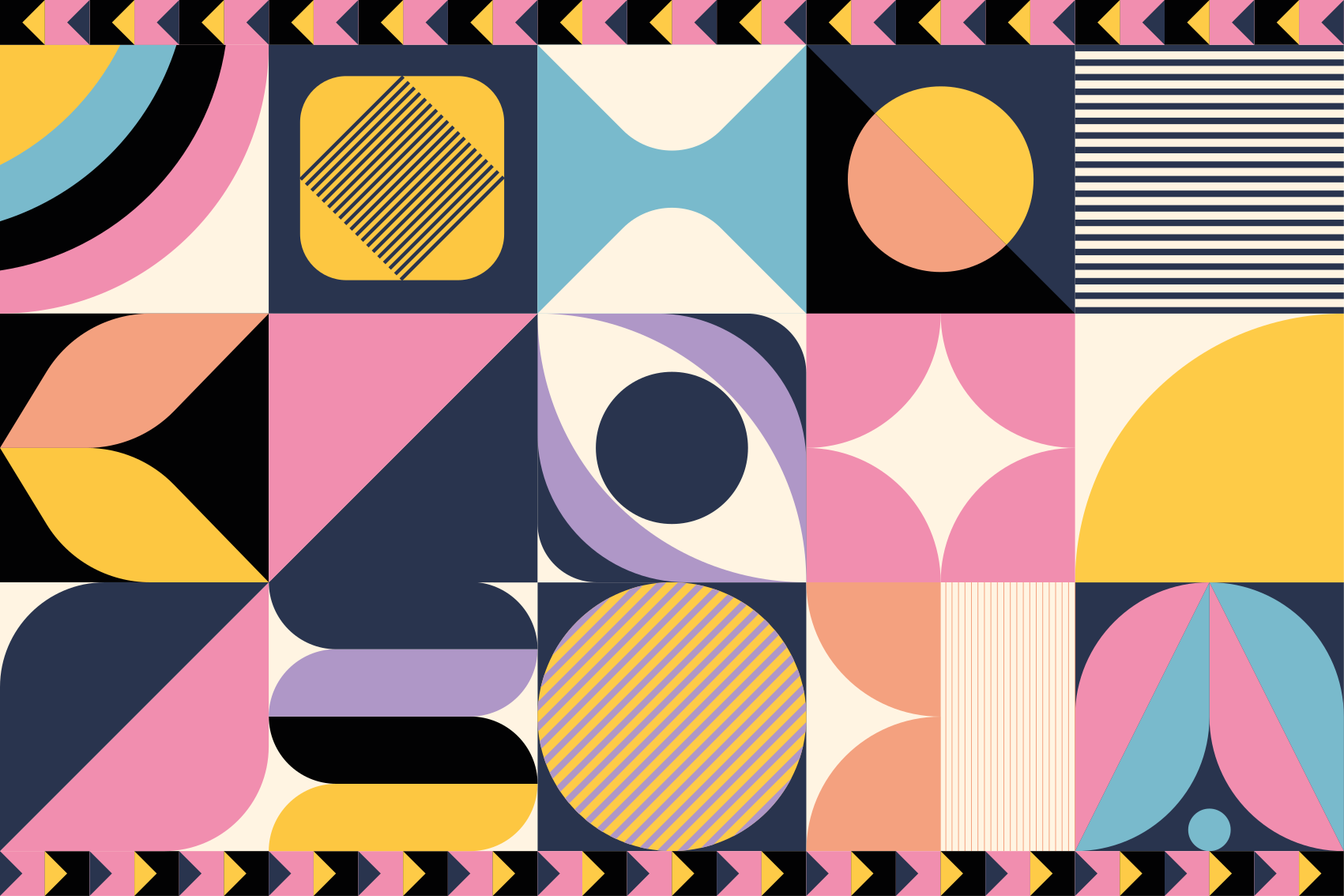 Geometric vinyl carpet multi-figure geometric art - TenStickers