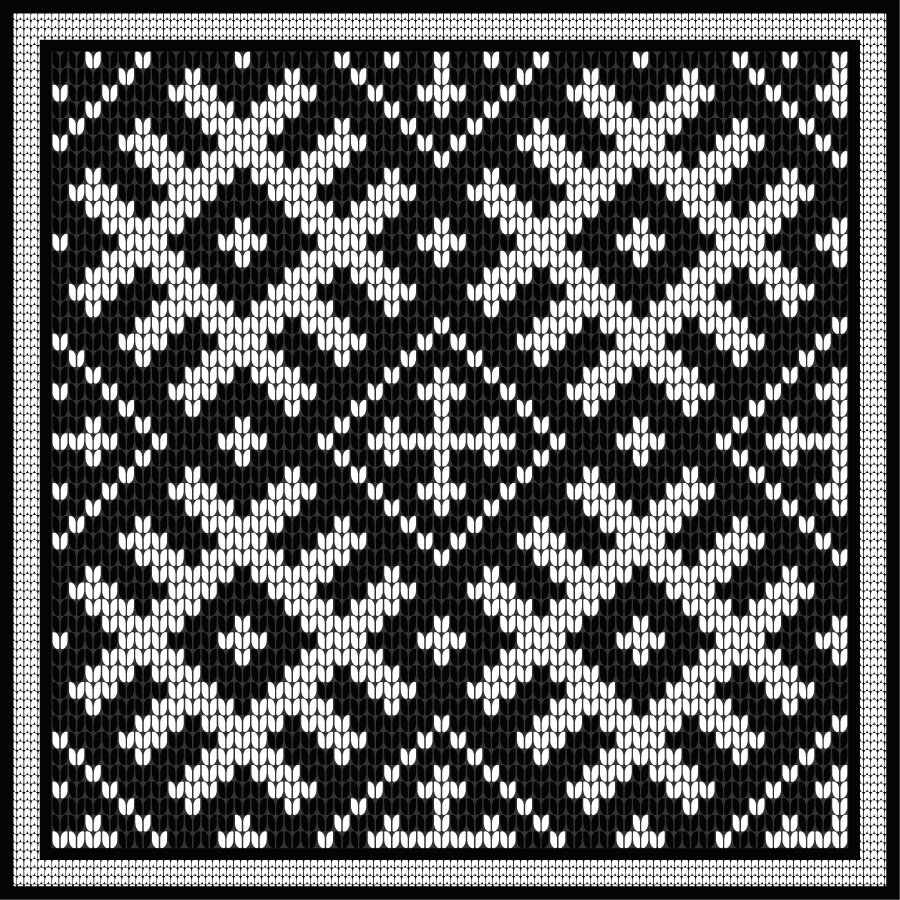 Geometric vinyl carpet viking chained squares design - TenStickers