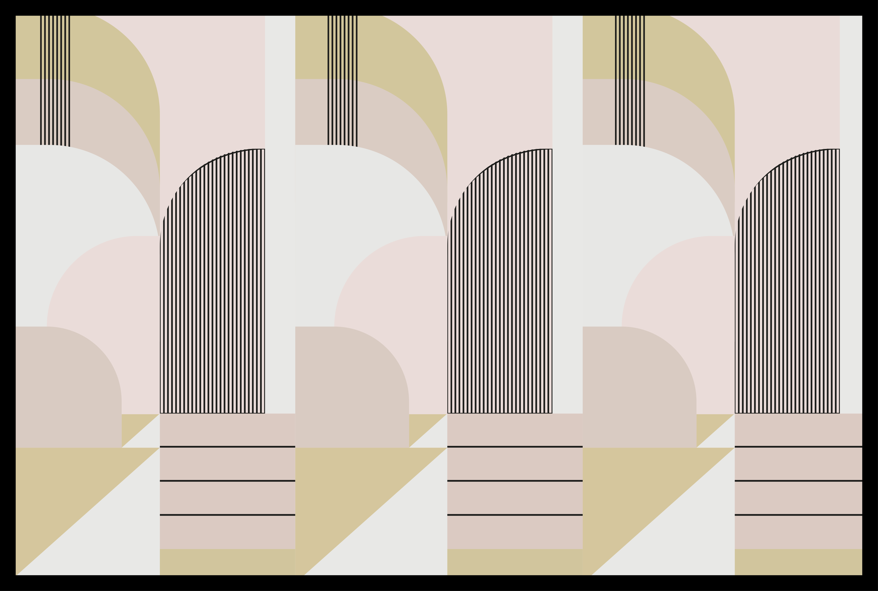 Geometric vinyl carpet in pastel urban design - TenStickers