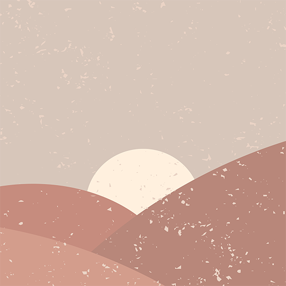 Geometric vinyl carpet wall art sunrise - TenStickers