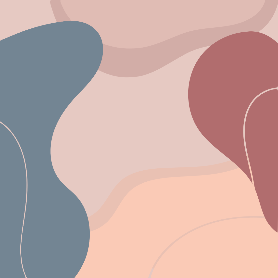Geometric vinyl carpet in soft wall art hues - TenStickers