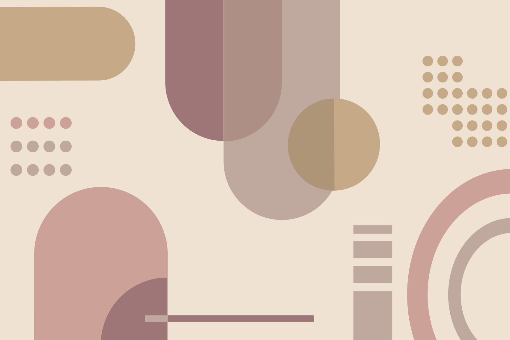 Geometric vinyl carpet in gray and brown pattern - TenStickers