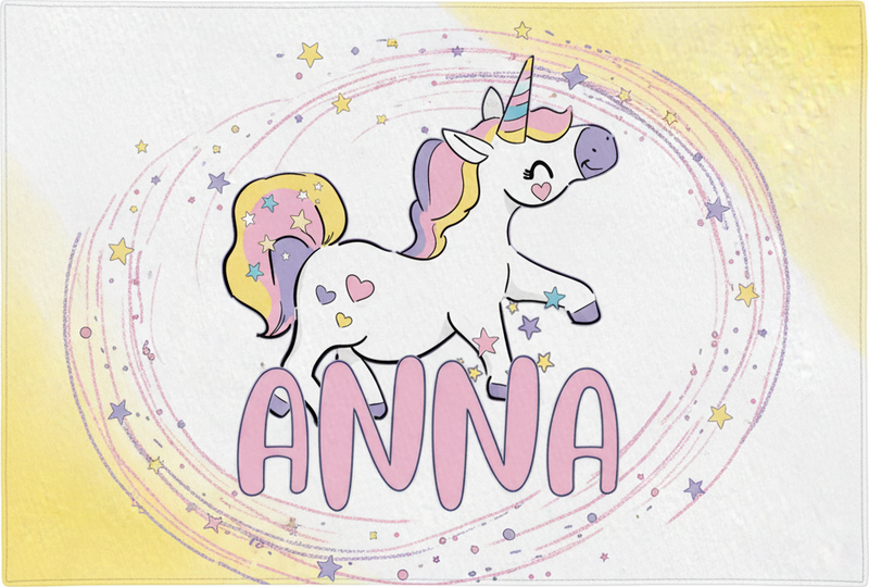 Kids vinyl carpet with magical unicorn design - TenStickers