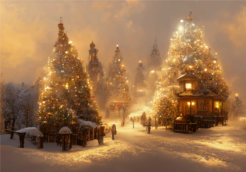 Christmas vinyl carpet winter wonderland - TenStickers
