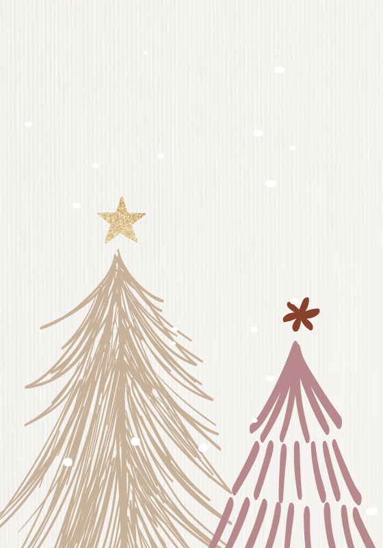 Christmas vinyl carpet christmas tree minimalist - TenStickers