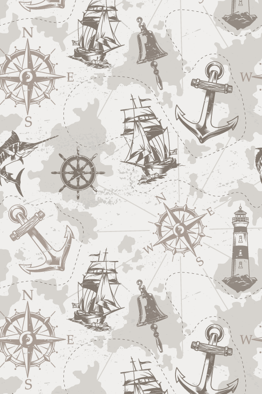 Vintage world map vinyl carpet - TenStickers