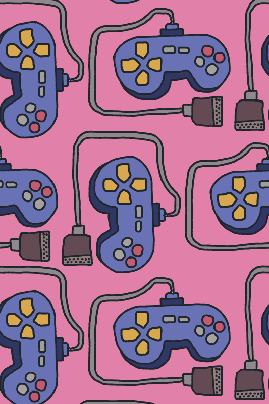 Game vinyl carpet retro controller design - TenStickers
