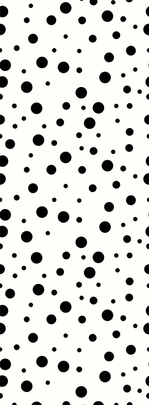 Living room vinyl carpet with black polka dots - TenStickers