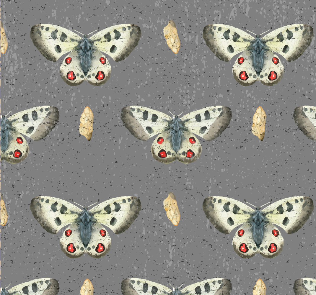 Grey vinyl carpet butterfly pattern elegance - TenStickers