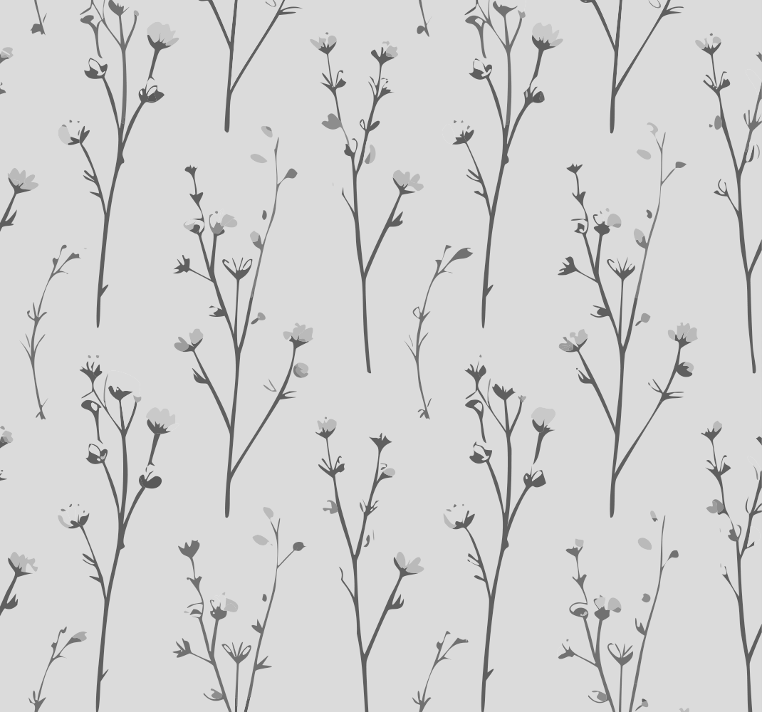 Grey vinyl carpet with cotton tree design - TenStickers