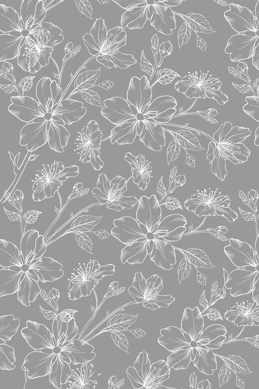 Grey vinyl carpet with grey pattern design - TenStickers