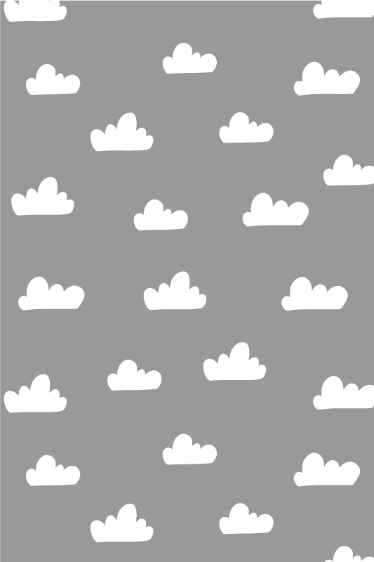 Grey vinyl carpet cloudy skies - TenStickers