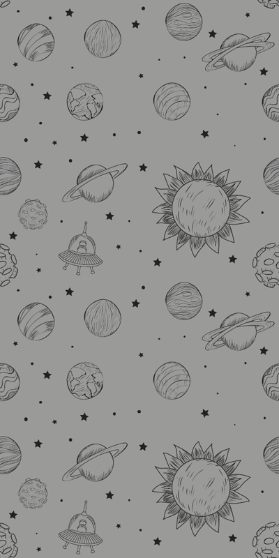 Grey vinyl carpet space exploration design - TenStickers